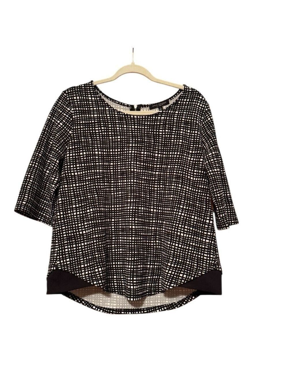 Green Envelope Black White Pattern Blouse